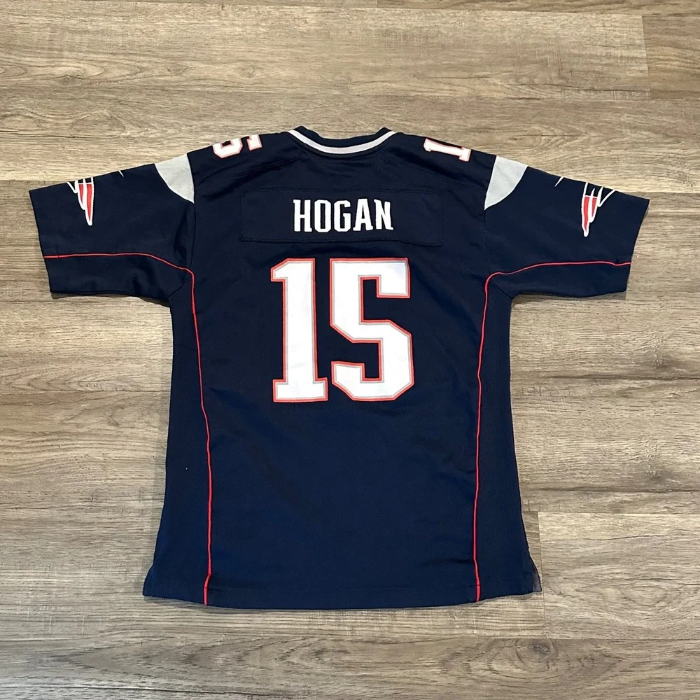 Nike New England Patriots Chris Hogan #15 Game Jersey Navy Blue Youth L